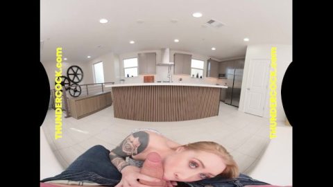 Thundercock Taylor Rae rides his neighbors a great thug of cock with his wet tight pussy